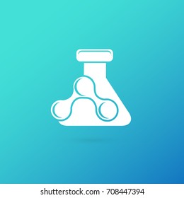 Illustration of business logotype science. Vector design logo laboratory. Molecule pictogram, chemistry abstract icon