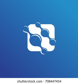 Illustration of business logotype science. Vector design logo laboratory. Molecule pictogram, chemistry abstract icon