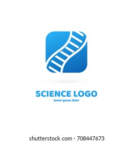 Illustration of business logotype science. Vector design logo laboratory. Molecule pictogram, chemistry abstract icon