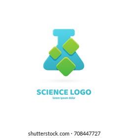 Illustration of business logotype science. Vector design logo laboratory. Molecule pictogram, chemistry abstract icon