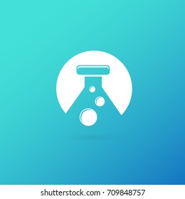 Illustration of business logotype science. Vector design logo laboratory. Molecule pictogram, chemistry abstract icon