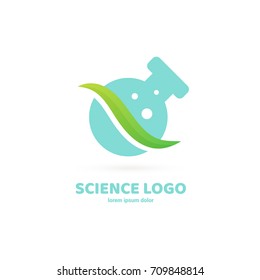 Illustration of business logotype science. Vector design logo laboratory. Molecule pictogram, chemistry abstract icon