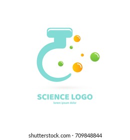 Illustration of business logotype science. Vector design logo laboratory. Molecule pictogram, chemistry abstract icon
