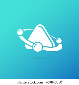 Illustration of business logotype science. Vector design logo laboratory. Molecule pictogram, chemistry abstract icon