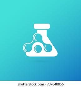 Illustration of business logotype science. Vector design logo laboratory. Molecule pictogram, chemistry abstract icon