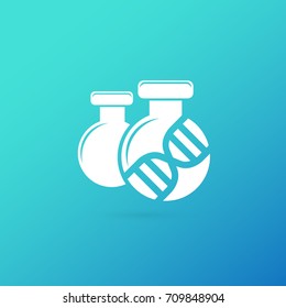 Illustration of business logotype science. Vector design logo laboratory. Molecule pictogram, chemistry abstract icon