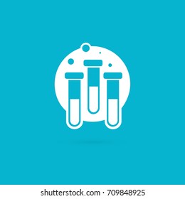 Illustration of business logotype science. Vector design logo laboratory. Molecule pictogram, chemistry abstract icon