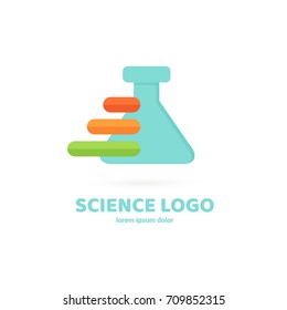 Illustration of business logotype science. Vector design logo laboratory. Molecule pictogram, chemistry abstract icon