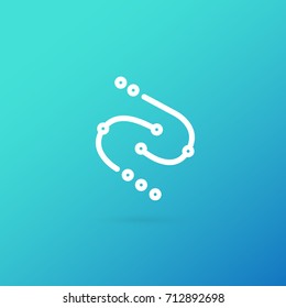 Illustration of business logotype science. Vector design logo laboratory. Molecule pictogram, chemistry abstract icon