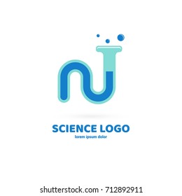 Illustration of business logotype science. Vector design logo laboratory. Molecule pictogram, chemistry abstract icon