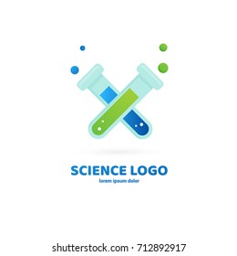 Illustration of business logotype science. Vector design logo laboratory. Molecule pictogram, chemistry abstract icon