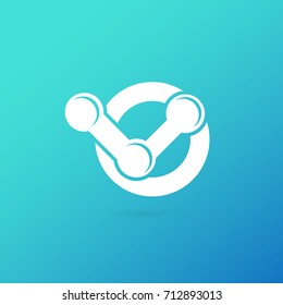 Illustration of business logotype science. Vector design logo laboratory. Molecule pictogram, chemistry abstract icon