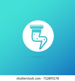 Illustration of business logotype science. Vector design logo laboratory. Molecule pictogram, chemistry abstract icon