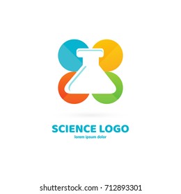 Illustration of business logotype science. Vector design logo laboratory. Molecule pictogram, chemistry abstract icon