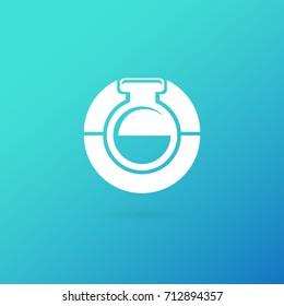 Illustration of business logotype science. Vector design logo laboratory. Molecule pictogram, chemistry abstract icon