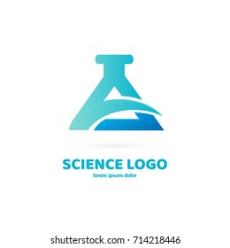 Illustration of business logotype science. Vector design logo laboratory. Molecule pictogram, chemistry abstract icon