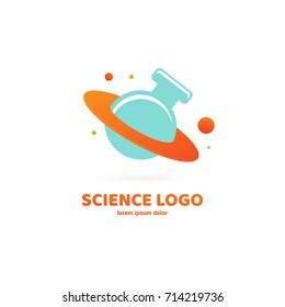 Illustration of business logotype science. Vector design logo laboratory. Molecule pictogram, chemistry abstract icon