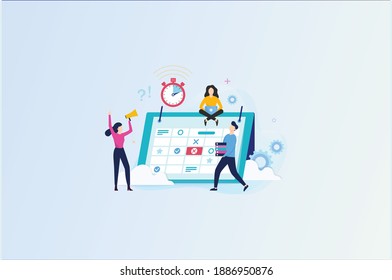 Ilustración de un negocio, estudio de trabajadores de oficina, análisis de la escala evolutiva, negociaciones de negocios, Adecuado para diagramas, infografías, Ilustración de libros, activos de juego y otros relacionados con gráficos 
