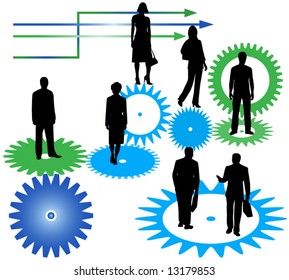 Illustration of business people