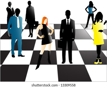Illustration of business people