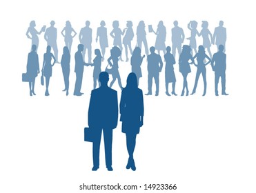 Illustration of business people