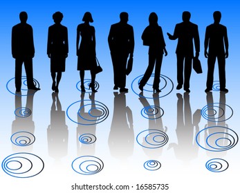 Illustration of business people