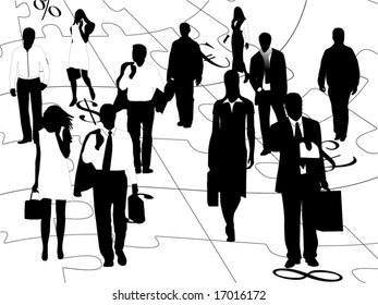 Illustration of business people