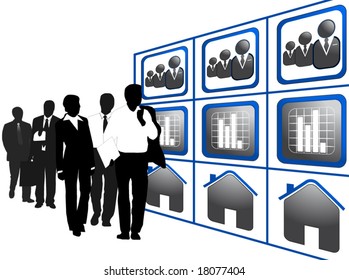 Illustration of business people