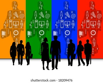 Illustration of business people