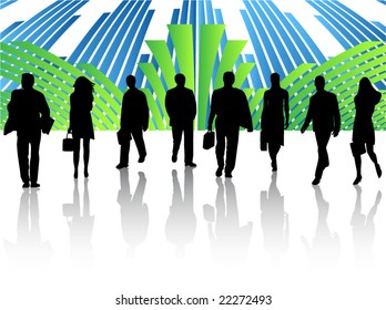 Illustration of business people