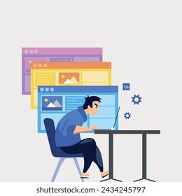 illustration of business for people