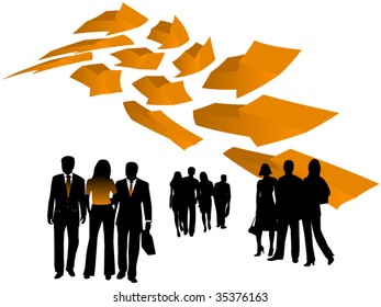 Illustration of business people