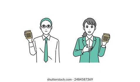 Illustration of a business person in an office job