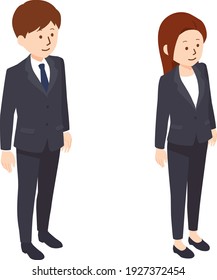 Illustration of business person in a suit