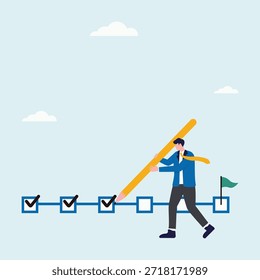 Ilustración Plan empresarial con progreso y logros
