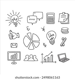 Illustration of business plans and business ideas