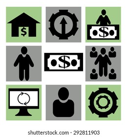 Illustration of business set.