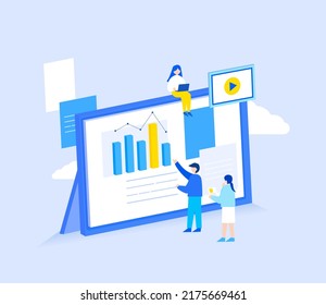 Illustration of business situations that are easy to use