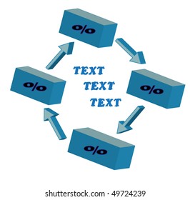 Illustration of business symbols