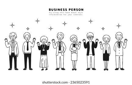 Illustration of business team people.