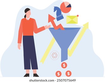 illustration, business, vector, girl, startup, people, cartoon, boy, workplace, strategy, corporate, standing, isolated, woman, person, female, office, tell, happy, internet, fun, geometry,