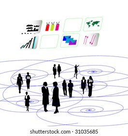 Illustration of business woman