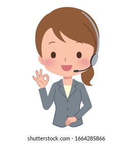 Illustration of a business woman guiding