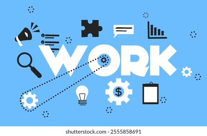 illustration business work background vector art