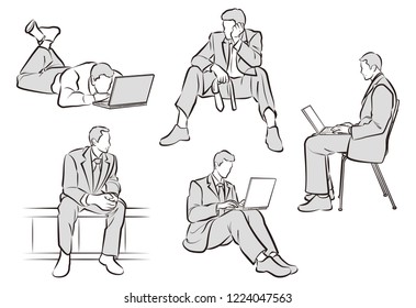 Illustration a businessman