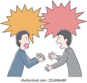 Illustration of a businessman arguing