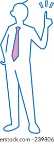 Illustration of a businessman attracting attention