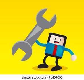 illustration of businessman character