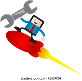 illustration of businessman character
