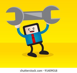 illustration of businessman character